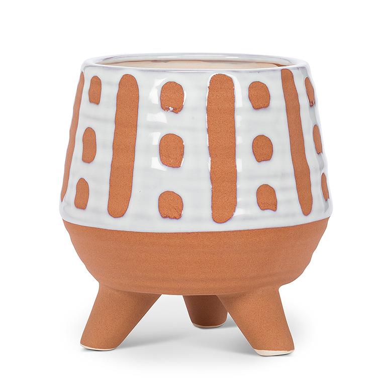 Dot + Dash Tripod Planter