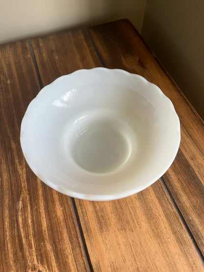 Vintage EO Brody Milk Glass Pedestal Bowl