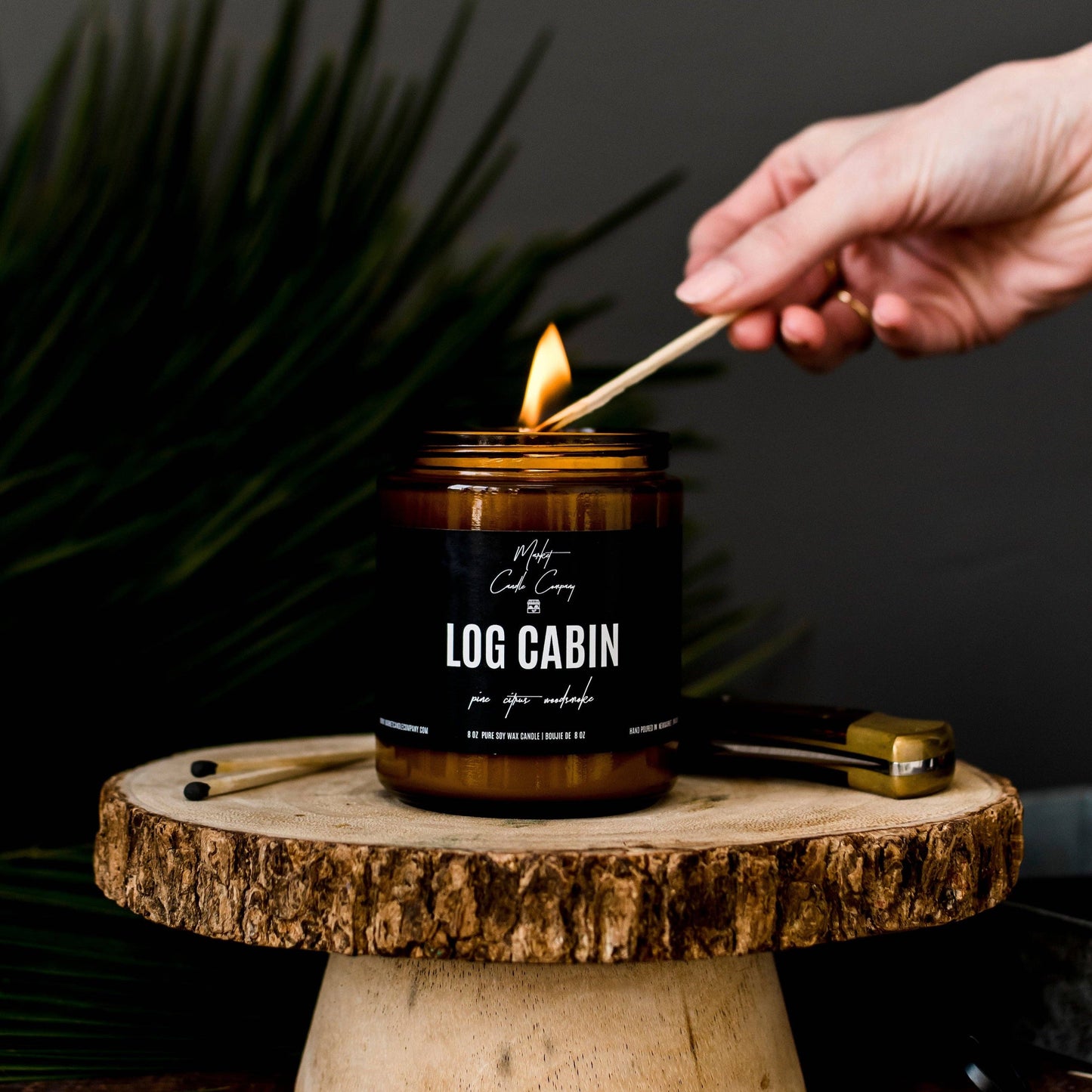 Log Cabin 8oz Soy Wax Candle