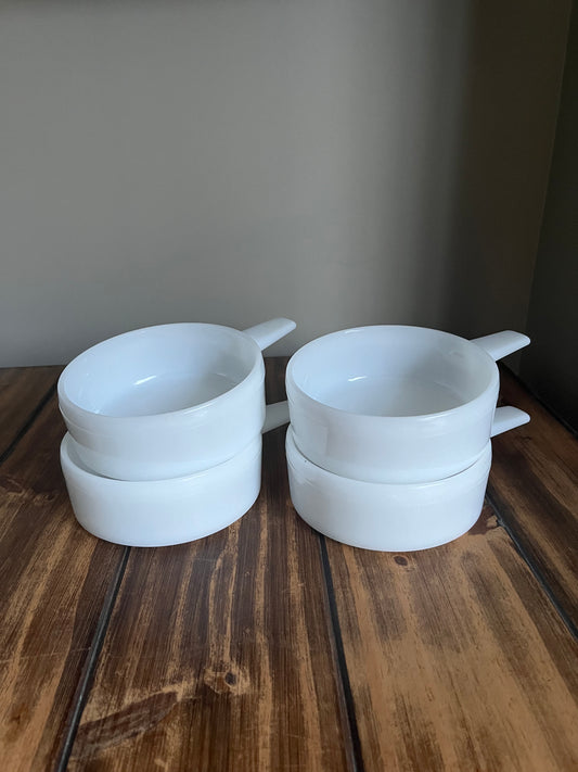 Vintage Milk Glass Ovenware - Set of 2