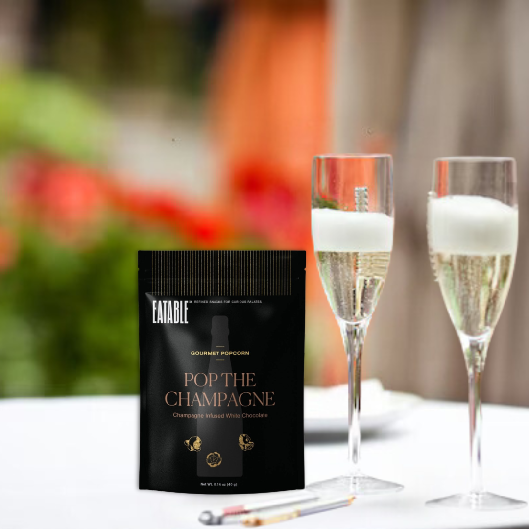 Mini Pop the Champagne - Gourmet  White Chocolate Popcorn