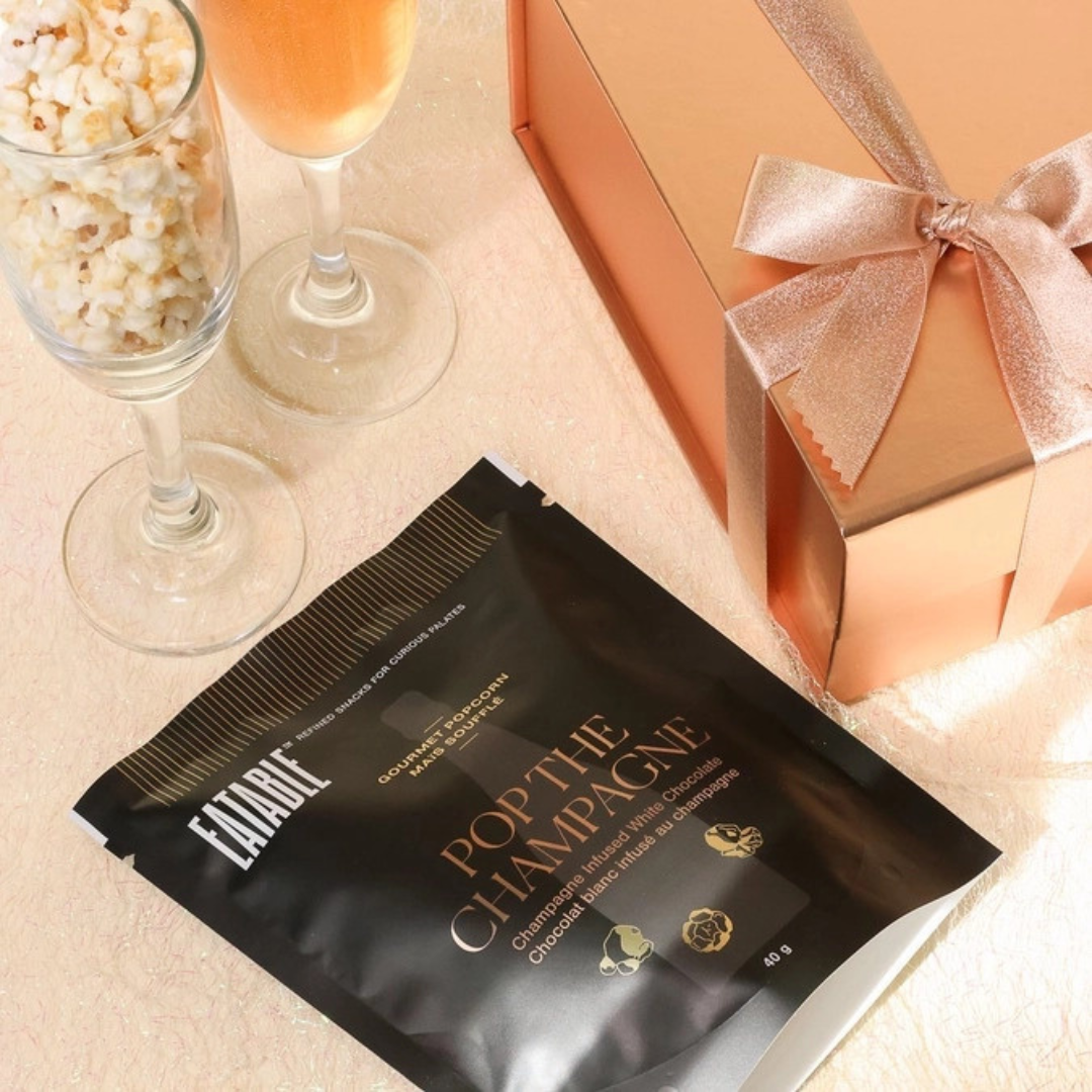 Mini Pop the Champagne - Gourmet  White Chocolate Popcorn