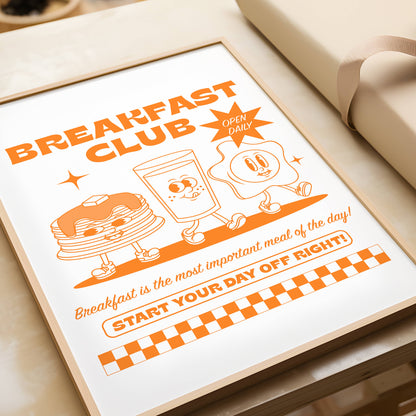 Breakfast Club Retro Art Print