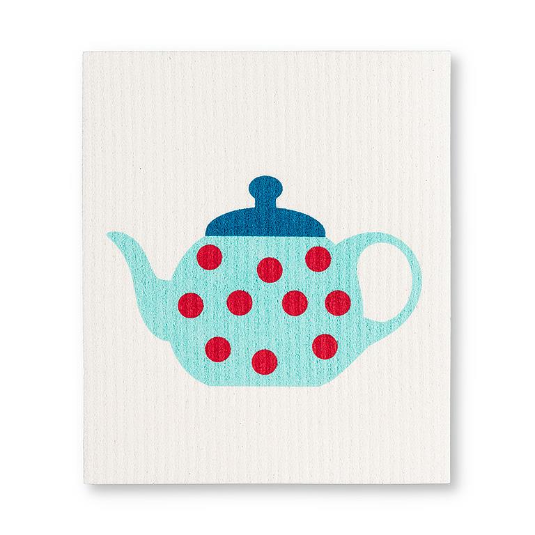 Teapot & Cups Swedish Dishcloths - Set of 2