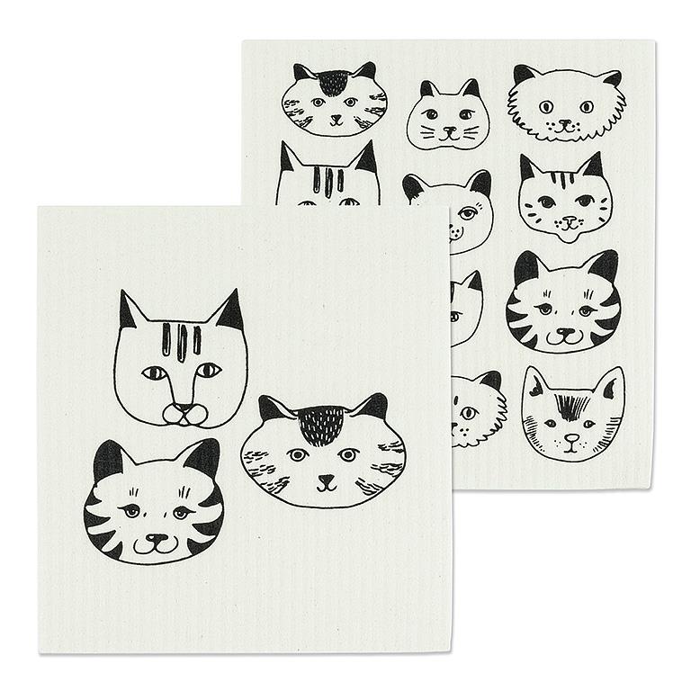 Kitty Swedish Dishcloth Set