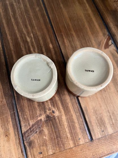 Vintage Tricolour Condiment Set