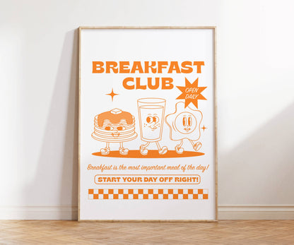 Breakfast Club Retro Art Print