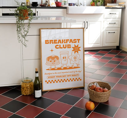 Breakfast Club Retro Art Print