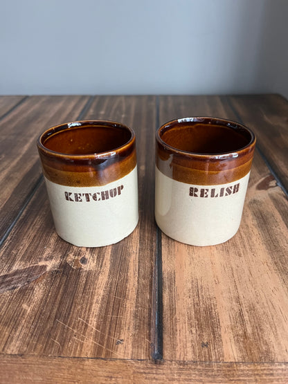 Vintage Tricolour Condiment Set