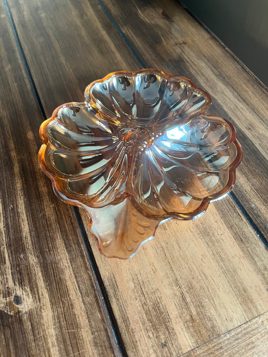 Vintage Jeanette Marigold Clover Dish