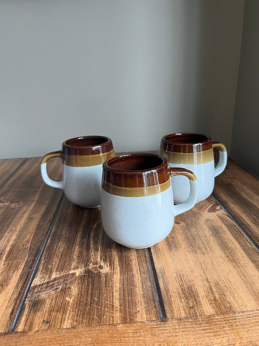 Vintage Tricolour Stoneware Mug