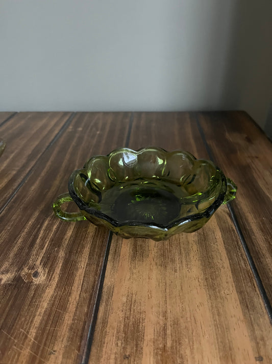 Vintage Anchor Hocking Avocado Glass Dish