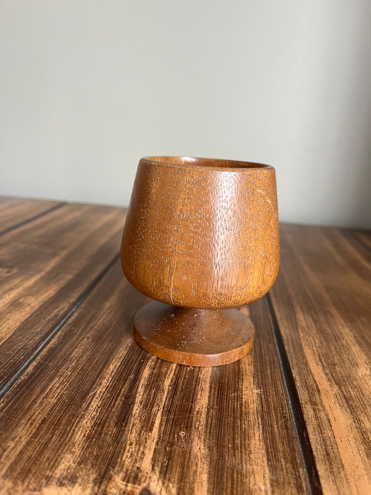 MCM Vintage Wood Goblet