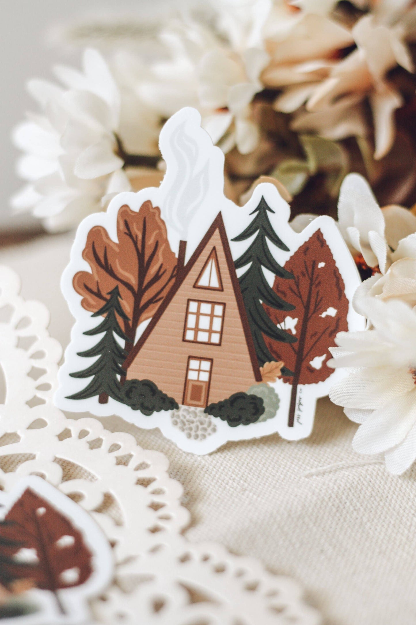 Fall Cabin Sticker