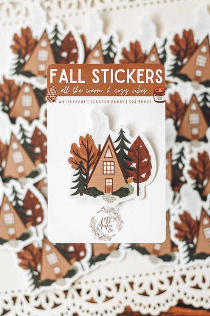 Fall Cabin Sticker