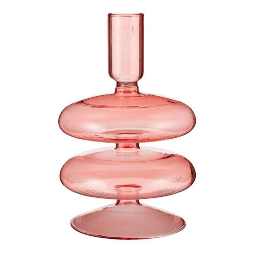 Pink Glass Bubble Candleholder