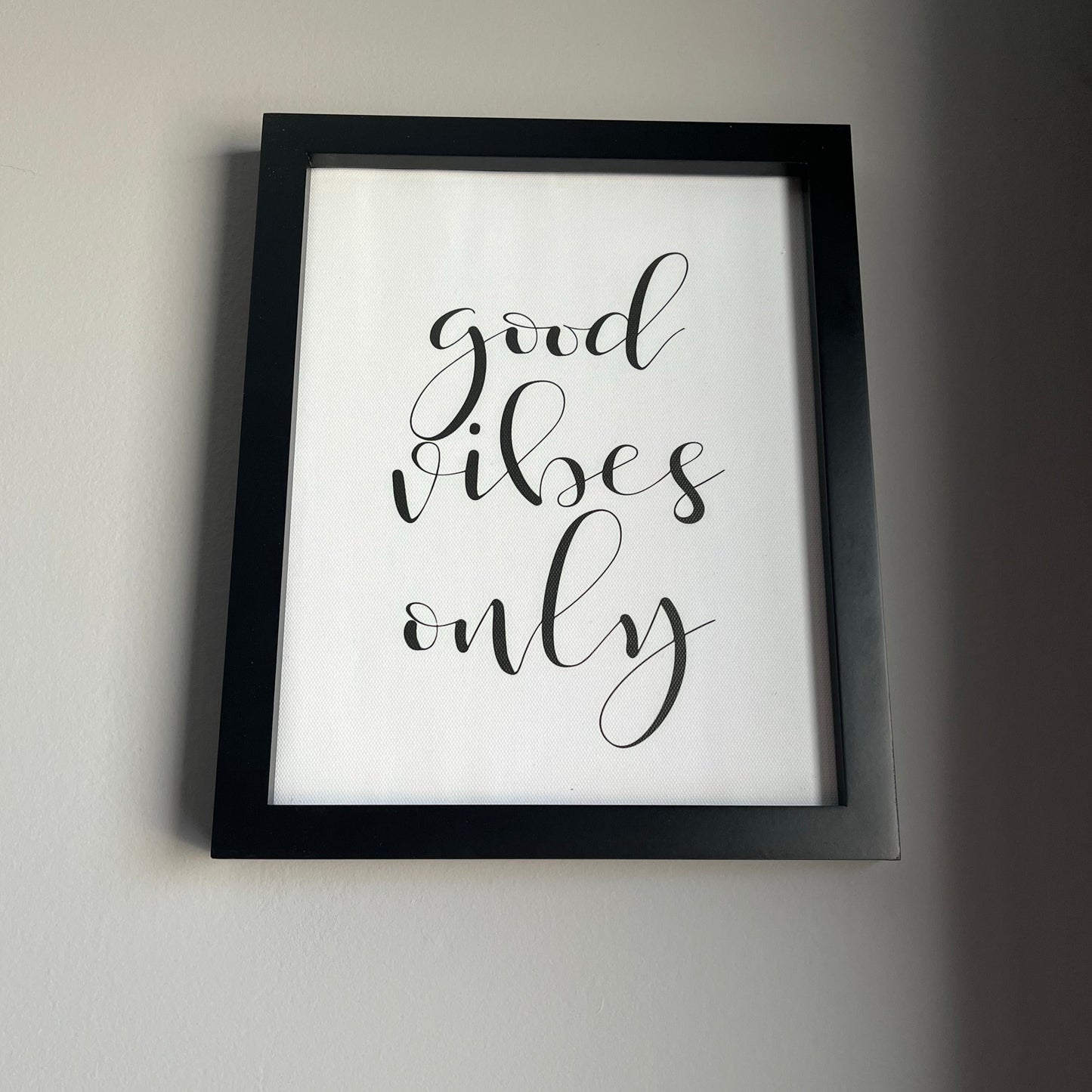 Good Vibes Only Framed Canvas